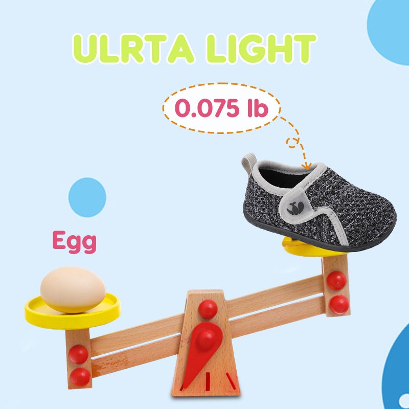 FEETCITY Baby Sneakers Boys Girls Slip On Shoes First Walking Crib Shoes White Grey - Image 5