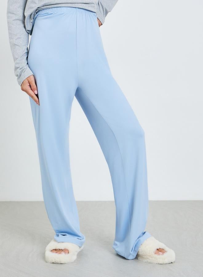 Styli Women Knitted Long Sleeve T-Shirt and Pyjama Set - Image 4