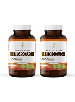 Hibiscus 120 Capsules(2 Pcs.) 1000 Mg Hibiscus (Hibiscus Sabdariffa) Dried Flower (2X120 Capsules)