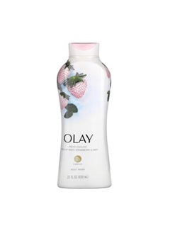 Olay Fresh Outlast Body Wash White Strawberry and Mint 22 fl oz 650 ml  - Image 1