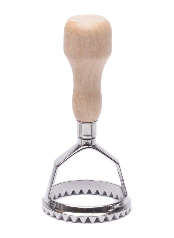 MASTER FENG Ravioli Stamp Maker Cutter with Roller Wheel Set, Mold with Wooden Handle and Fluted Edge, Pasta Press Kitchen Attachment (MF-12456) - Image 2