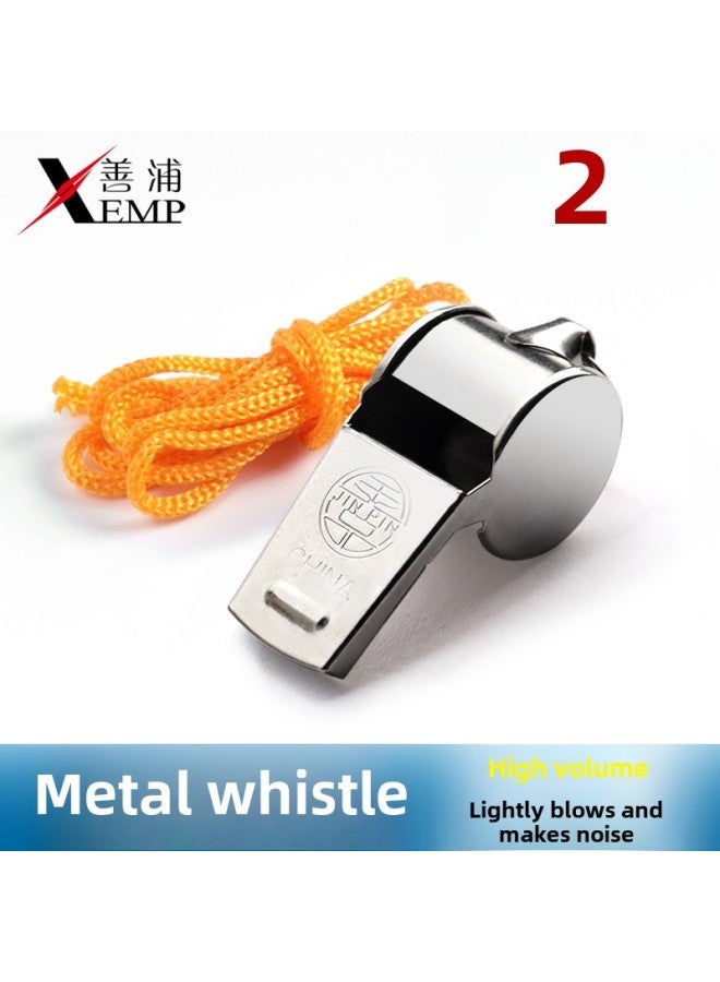 Whistle Whistle Referee Football Treble Sports Teacher Iron Basketball Kidsren's Coach Stainless Steel Whistle Life-saving-Color:Regular Stainless Steel Box Of 3 Pieces