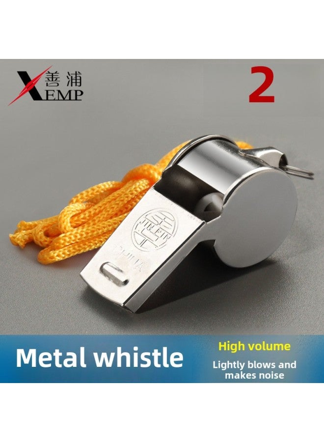 Whistle Whistle Referee Football Treble Sports Teacher Iron Basketball Kidsren's Coach Stainless Steel Whistle Life-saving-Color:Regular Stainless Steel Box Of 3 Pieces