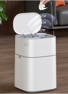 LL 14L Touchless Automatic Motion Sensor Trash Can with Lid – Smart Sensor Waste Bin for Bathroom & Toilet, Bedroom, Living Room & Office – Dual Power via USB-C or AA Batteries  - Image 1