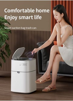 LL 14L Touchless Automatic Motion Sensor Trash Can with Lid – Smart Sensor Waste Bin for Bathroom & Toilet, Bedroom, Living Room & Office – Dual Power via USB-C or AA Batteries  - Image 2