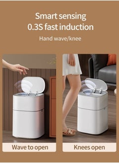 LL 14L Touchless Automatic Motion Sensor Trash Can with Lid – Smart Sensor Waste Bin for Bathroom & Toilet, Bedroom, Living Room & Office – Dual Power via USB-C or AA Batteries  - Image 4