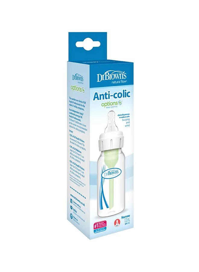 دكتور براونز 4 oz/120 mL PP Narrow Anti-Colic Options+ Baby Bottle, 1-Pack