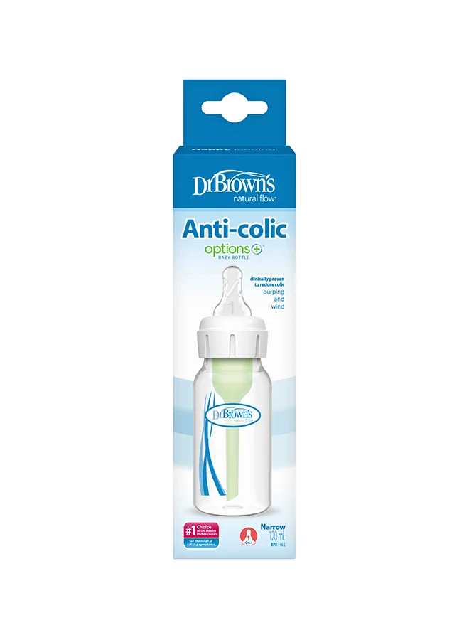 دكتور براونز 4 oz/120 mL PP Narrow Anti-Colic Options+ Baby Bottle, 1-Pack