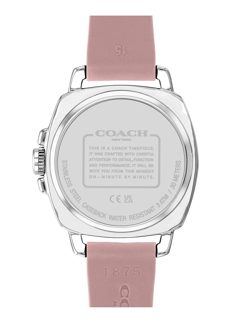 COACH ساعة تونيو أنالوج نسائية بعلبة فضية بيضاء - 14503876 - Image 3
