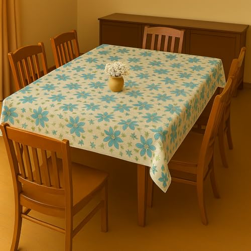 Homerz Premium 6 Seater Waterproof Table Cover, Exact Sizes, Royal Finish (Lily, 54x78 inch- 6 Seater) - Image 1