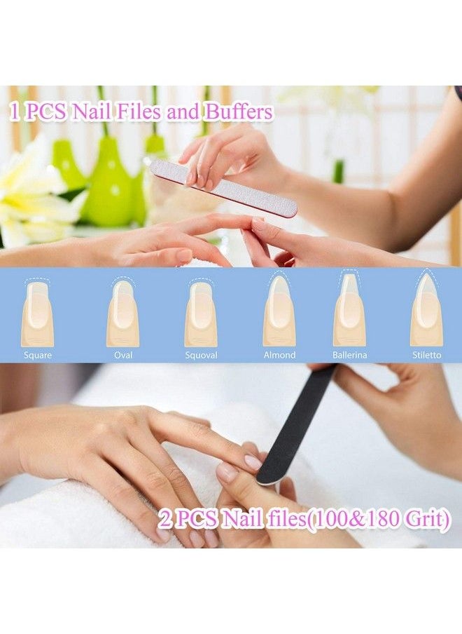 MORGLES Clear Acrylic Nail Tips Morgles 500Pcs French Nail Tips Clear Fake Nails Half Cover Clear Nail Tips For Acrylic Nails With Glue Nail File Nail Clipper Cuticle Fork For Nail Art  - Image 5