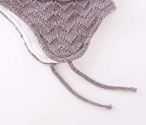 Connectyle قبعة كونيكتايل للأطفال الرضع والأطفال الصغار بآذان منسوجة وقبعة دافئة لفصل الشتاء باللون الأرجواني - Image 5