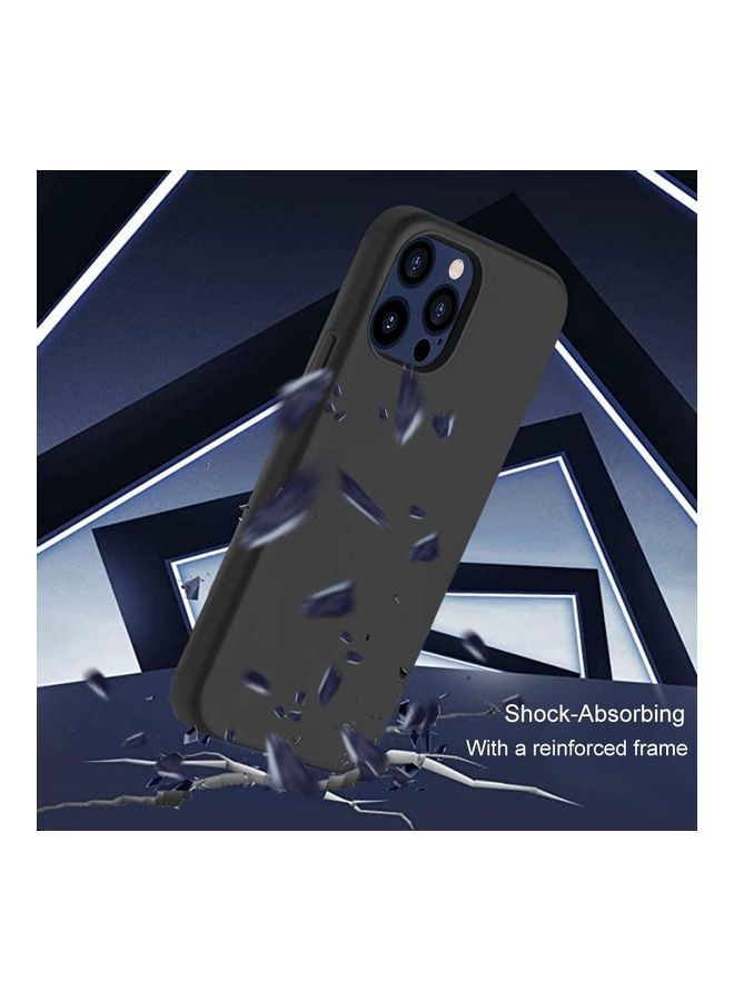 روك بو لاصقة حماية للشاشة وغطاء من السيليكون يدعم تقنية ماجسيف لهاتف آيفون 12 برو أسود - Image 5