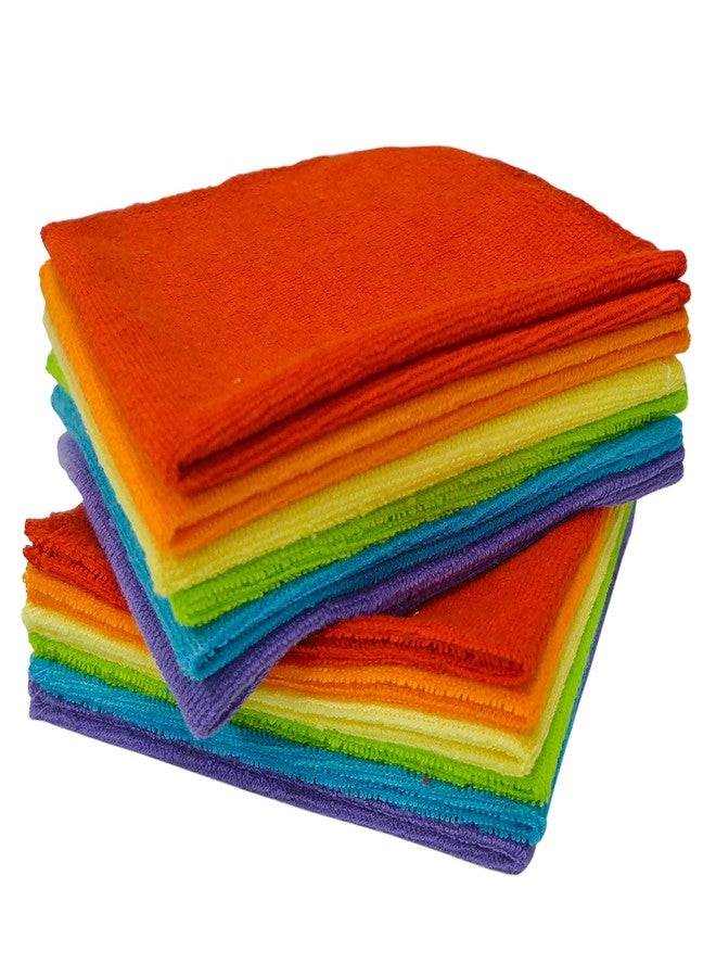 Neat Solutions Solid Knit Terry Washcloth Set, Multi-color, 12-Count - Image 5