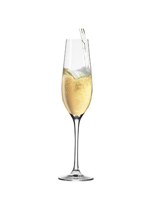 Crystal Clear Flute Champagne, Set of 6 Pieces, 210 ml - Image 1