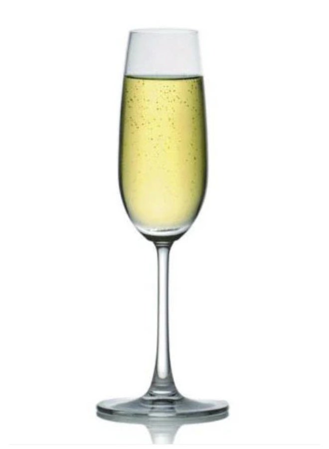 Crystal Clear Flute Champagne, Set of 6 Pieces, 210 ml - Image 2
