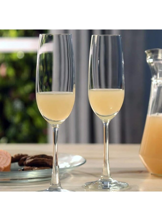 Crystal Clear Flute Champagne, Set of 6 Pieces, 210 ml - Image 5