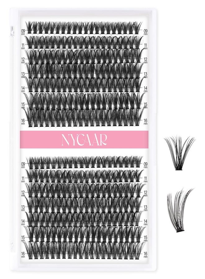 Lash Clusters 280Pcs Individual Lashes 80D 0.7D Curl 9-16MMIX Lash Extensions Clusters Lashes Soft&Natural DIY Eyelash Extension at Home(80D-D-9-16MIX，ZZLJ-3)