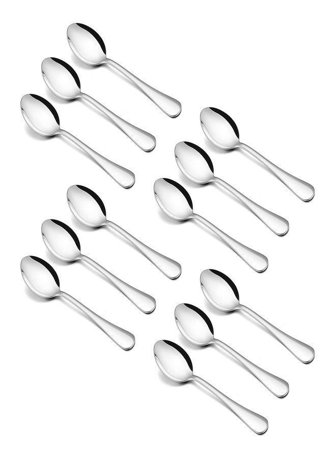 HaWare 12-Piece Demitasse Espresso Spoons, 5.3” Stainless Steel Coffee Spoon, Teaspoons set of 12, Mini Stirring Spoons for Dessert, Sugar, Ice Cream, Soup, Cappuccino, Non-toxic, Dishwasher Safe - Image 1