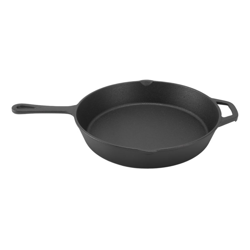Cast Iron Frying Pan 26cm Non Coated Design - Even Heat Distribution Skillet for Indoor Outdoor Camping Cooking - Image 3