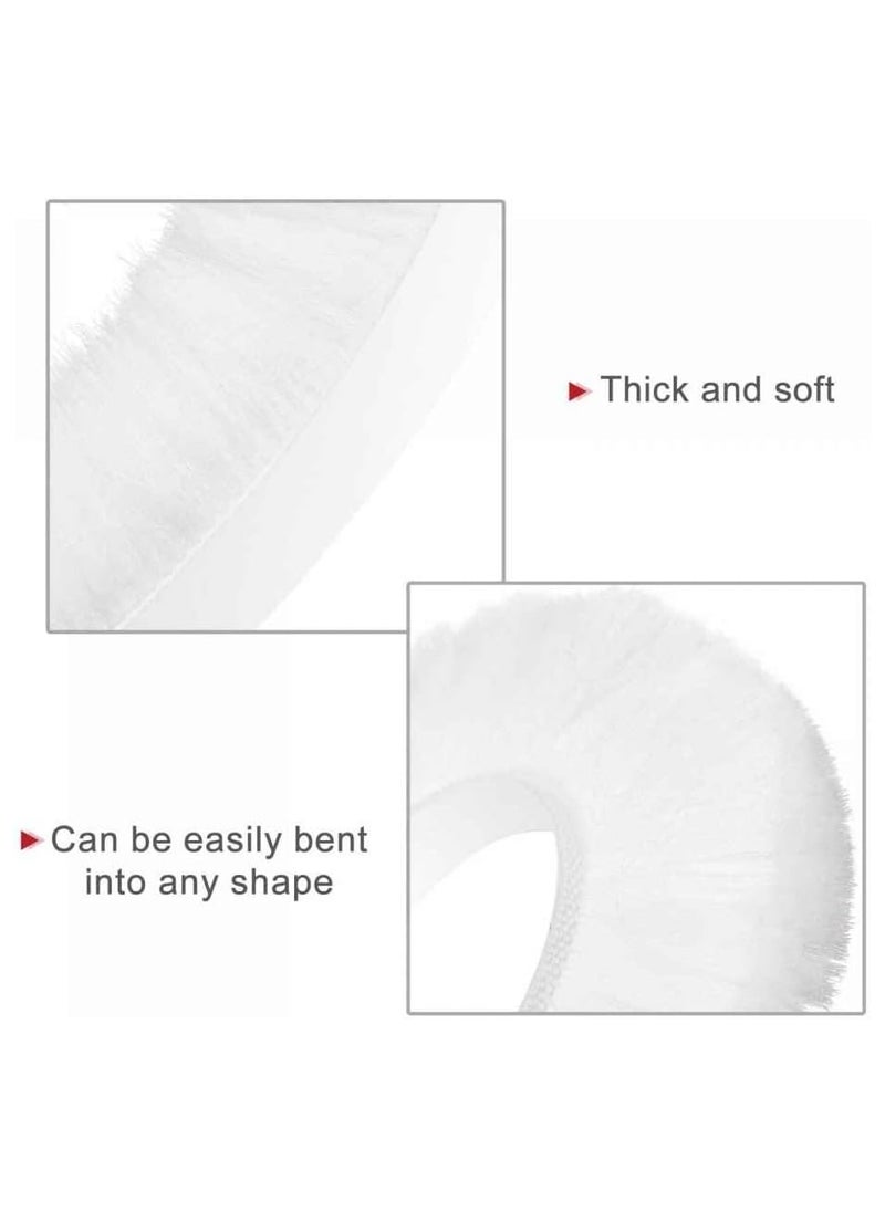 Zimtal - Brush Weather Seal Strip for Sliding Windows/Doors Frame Side, Pile Self Adhesive Weatherstrip Seal Tape for Door Draft Stopper, SoundProof Winter Insulation, Size (9mm*9mm, White) - Image 1