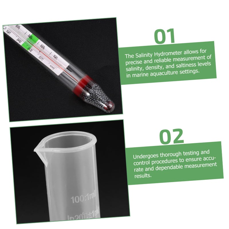 Aquarium Hydrometer and Seawater Testing Kit for Fish Tank Maintenance - Image 5