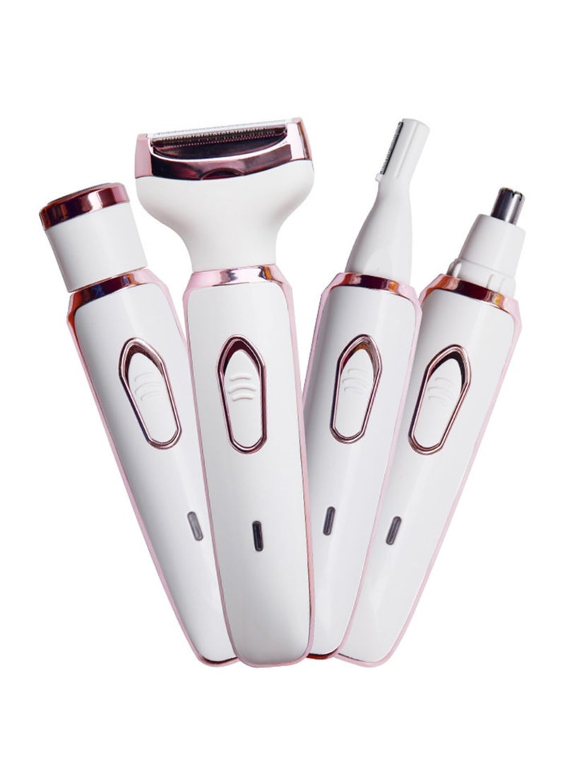 بي دبليو اس جاي ماكينة تشذيب الشعر الكهربائية للنساء، شفرة محمولة من الفولاذ المقاوم للصدأ، رؤوس قابلة للغسل، ماكينة قص شعر الجسم، ماكينة تشذيب شعر الرأس القابلة للفصل - Image 1