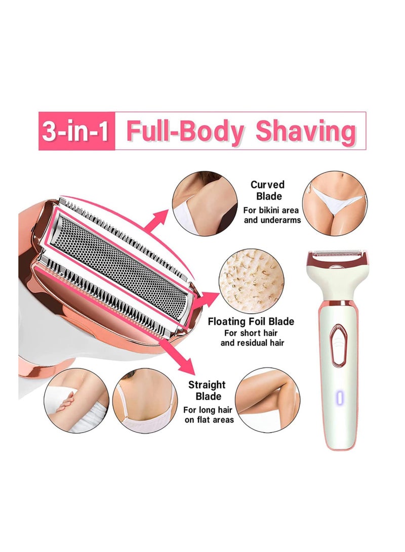 بي دبليو اس جاي ماكينة تشذيب الشعر الكهربائية للنساء، شفرة محمولة من الفولاذ المقاوم للصدأ، رؤوس قابلة للغسل، ماكينة قص شعر الجسم، ماكينة تشذيب شعر الرأس القابلة للفصل - Image 3