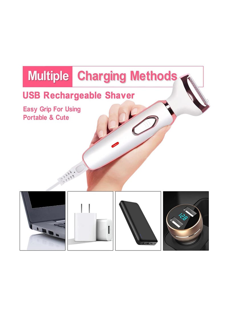 بي دبليو اس جاي ماكينة تشذيب الشعر الكهربائية للنساء، شفرة محمولة من الفولاذ المقاوم للصدأ، رؤوس قابلة للغسل، ماكينة قص شعر الجسم، ماكينة تشذيب شعر الرأس القابلة للفصل - Image 4