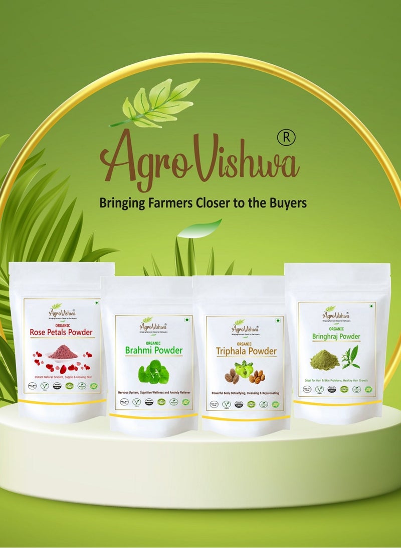Agrovishwa Agrovishwa 100% Pure & Natural Hibiscus Powder for Hair& Skin Care Anti-ageing Skin Glowing Face Brightening Moisturizing Mask, Nourish the hair & Promote Hair growth Whole Flower Used -100g  - Image 2