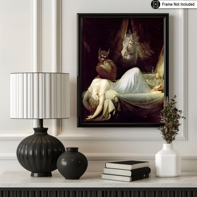 Poster Master بوستر ماستر فينتاج لوحة الكابوس - طباعة فيكتورية عتيقة - فن جميل - فن الهالوين - هدية له ولها - ديكور قوطي لغرفة النوم أو غرفة المعيشة أو المكتب - 8x10 فن جداري غير مؤطر - Image 3