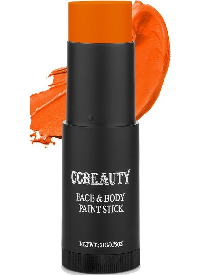 CCbeauty Orange Face Paint Stick, Face Painting Kit, Full Coverage SFX Makeup Foundation, Professional Hypoallergenic Body Paint for Halloween Costume Party, Creepy Pumkin, Tiger, Ompa Lompa Makeup - Image 1