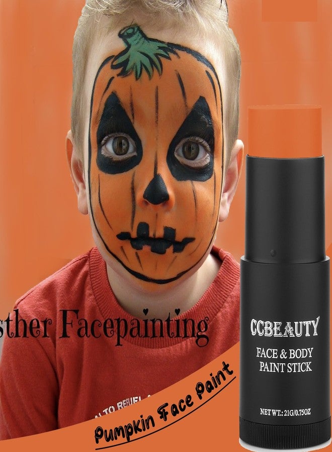 CCbeauty Orange Face Paint Stick, Face Painting Kit, Full Coverage SFX Makeup Foundation, Professional Hypoallergenic Body Paint for Halloween Costume Party, Creepy Pumkin, Tiger, Ompa Lompa Makeup - Image 5