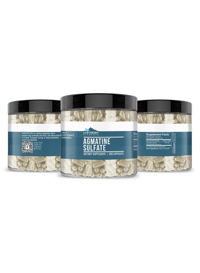 Earthborn Elements Agmatine Sulfate, 200 Capsules, Pure & Undiluted, No Additives - Image 4