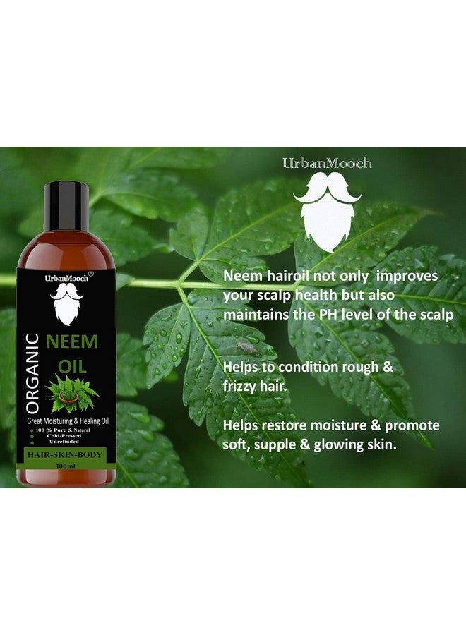 UrbanMooch Pure & Organic Cold Pressed Neem Oil For Hair, Skin & Body (100Ml) - Image 2