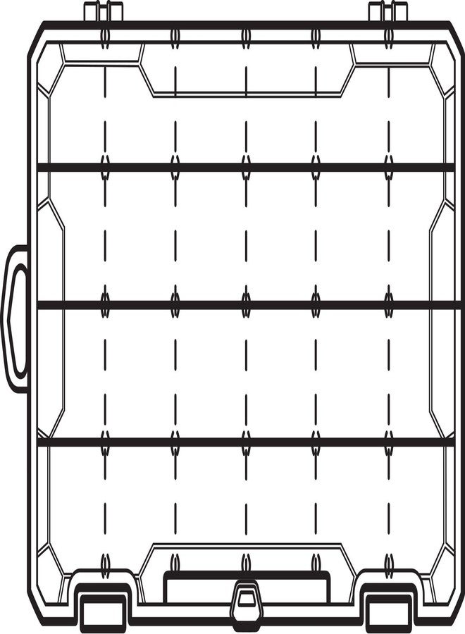 Flambeau Outdoors 4007 Tuff Tainer Fishing Tackle Box with Zerust Anti-Rust Dividers - Includes 12 Dividers, 24 Compartments, Clear Fishing Lure Organizer - 11" x 7.25" x 1.75" - Image 3