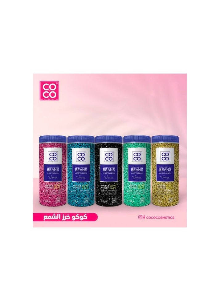 Coco - Facial and Body Wax Beans Extra Strength Double Power 2 x Green - 350g - Image 1