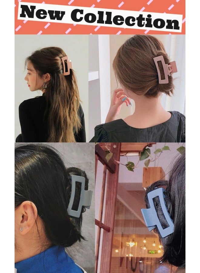 Blubby 6-Piece Large Rectangle Claw Clip Set - Women's Large Hair Clutchers, Stylish Square Clips for Rectangular Hair Clutches, Non-slip Hair Accessories for Thin and Thick Hair (Multicolor) - Image 5
