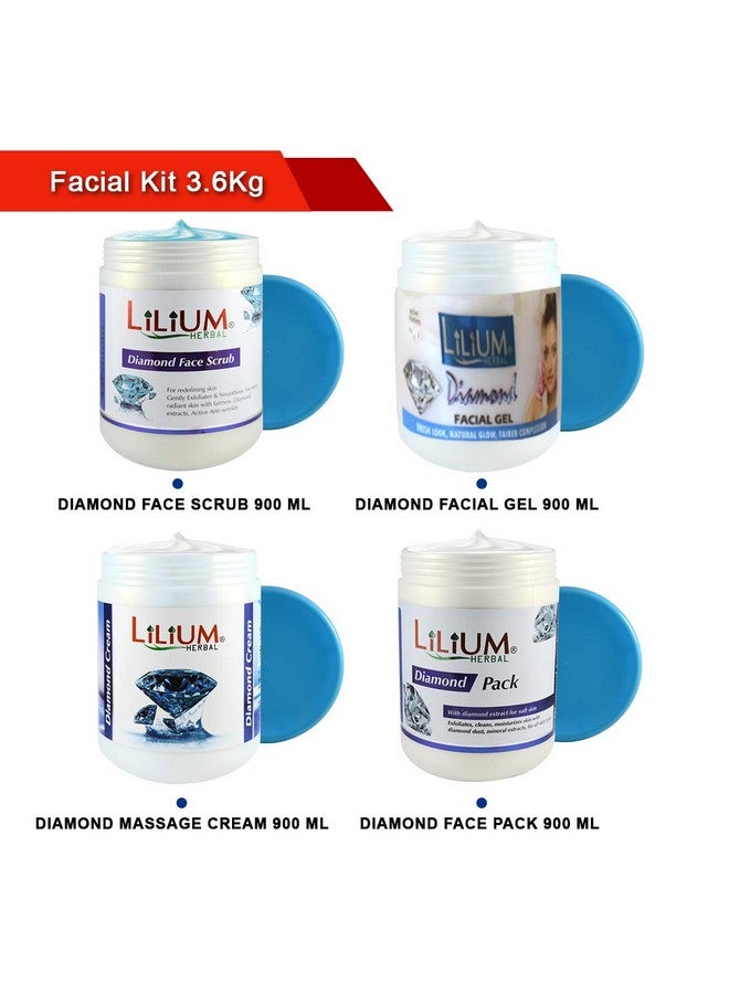 Lilium Herbal Diamond Face Massage Cream,Scrub, Gel, Pack 900ml - Image 2