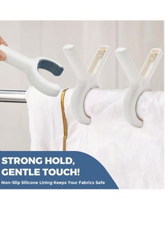 General Extra Large Beach Towel Clips 8 Pack, 5.1 Inch Towel Clips for Beach Chairs Cruise Heavy Duty, Towel Holder Clips for Clothes Pool Boat, 2 Colors Khaki and Blue  - Image 4