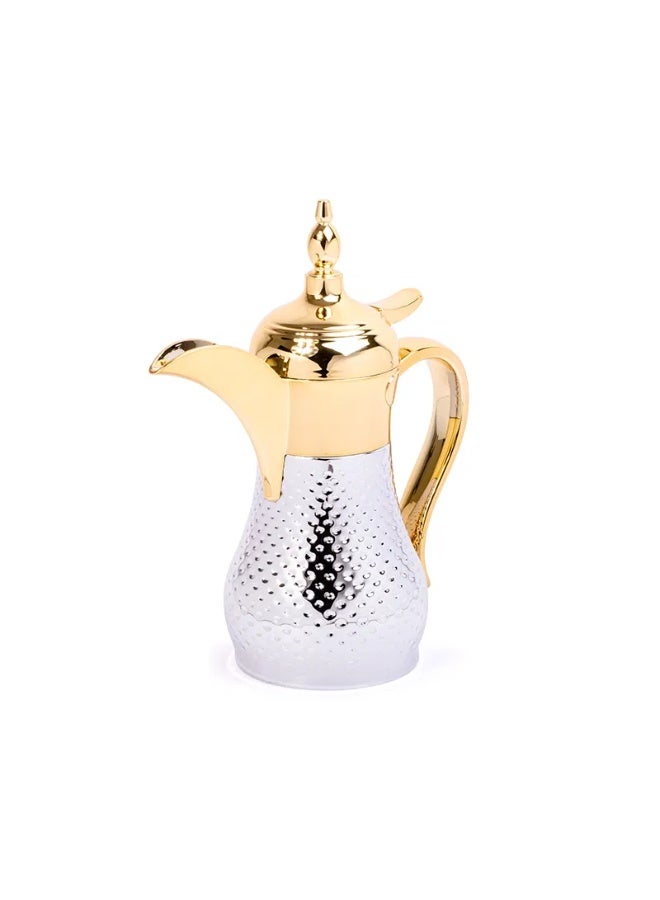 TAVOLO Liane steel thermos, dotted, 0.5 liter, chrome gilded - Image 1