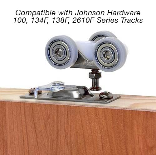 Johnson Hardware Sliding Door/Pocket Door Hanger Ball Bearing 1125-1 Inch Wheel, 200 lb Capacity - Image 3