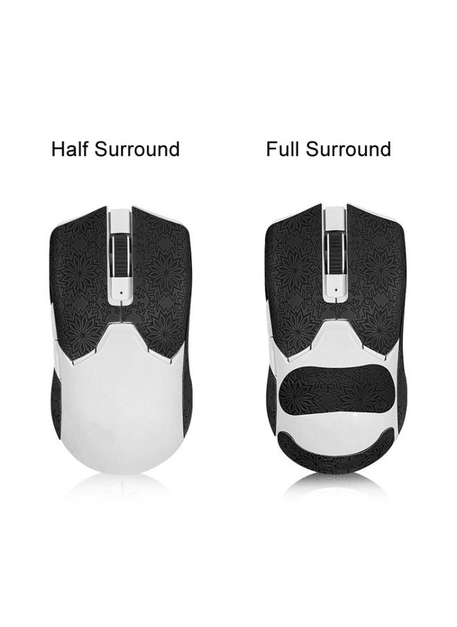 BURAQ Snowflake Pattern Anti-slip Mouse Stickers For Razer Viper Mini Black Half Surround  - Image 2