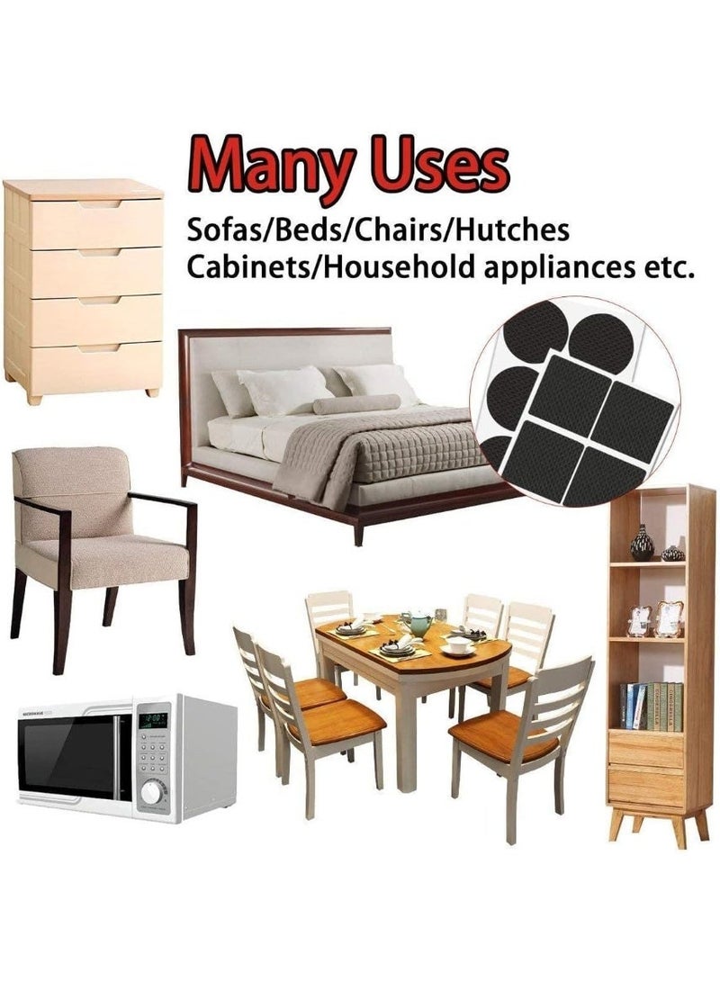 48pcs Self-Adhesive Anti-Skid Rubber Furniture Pads - Chair Leg Floor Protectors, Scratch Resistant for Hardwood Tables Stools - Image 3