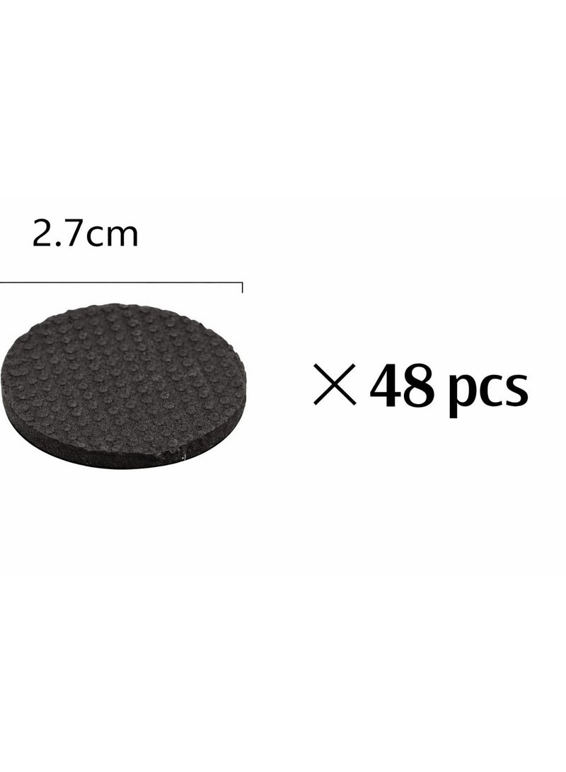 48pcs Self-Adhesive Anti-Skid Rubber Furniture Pads - Chair Leg Floor Protectors, Scratch Resistant for Hardwood Tables Stools - Image 5