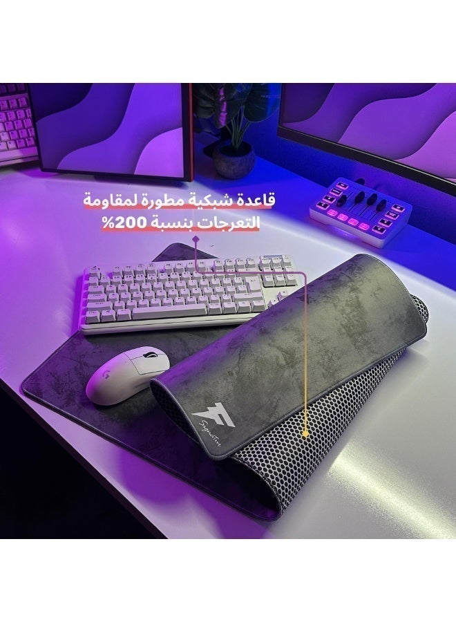 Forcex Signature Gray Waterproof Gaming Mousepad – Large Extended Non-Slip Mouse Pad for Gamers, Precision Surface, Durable Design - Image 4