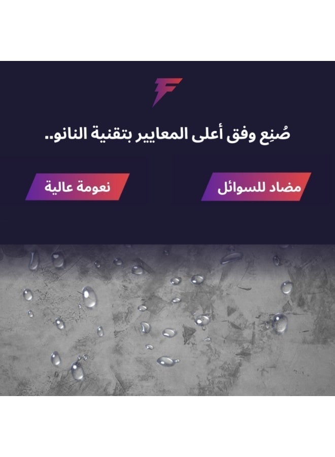 Forcex Signature Gray Waterproof Gaming Mousepad – Large Extended Non-Slip Mouse Pad for Gamers, Precision Surface, Durable Design - Image 3