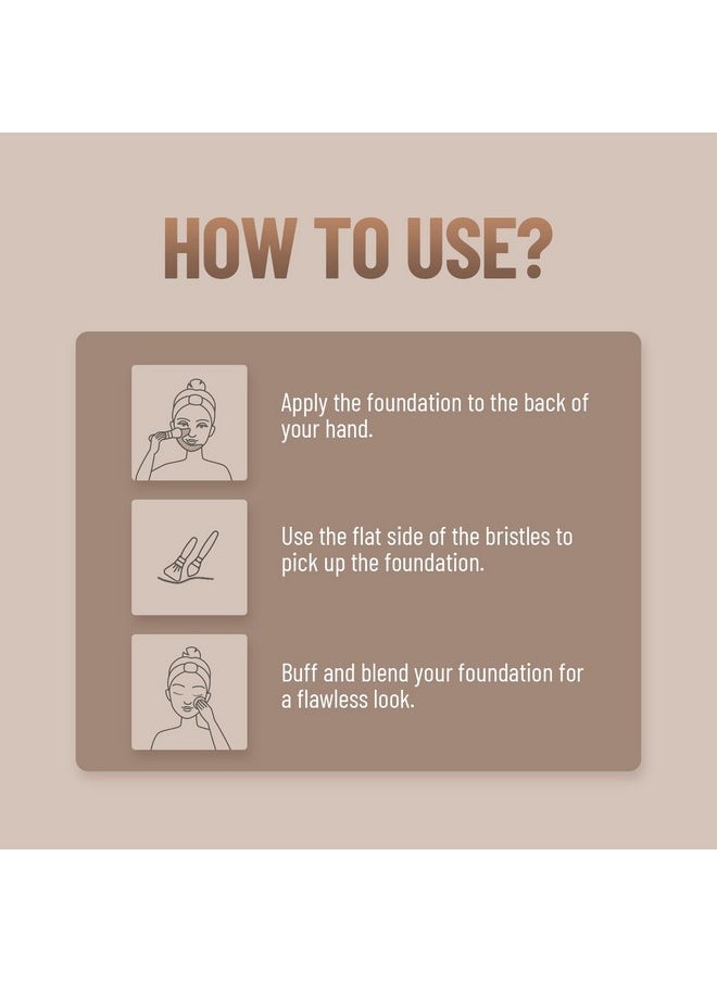 SWISS BEAUTY - Foundation Blender Brush For Makeup | Synthetic Fibres | Easy Blending - Image 1