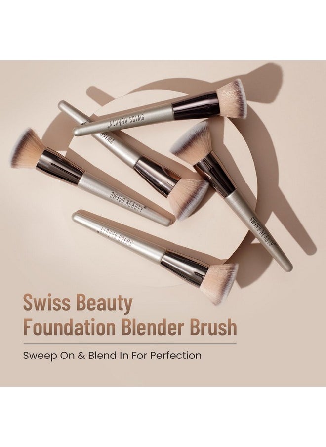 SWISS BEAUTY - Foundation Blender Brush For Makeup | Synthetic Fibres | Easy Blending - Image 1