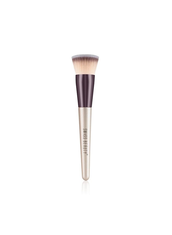 SWISS BEAUTY - Foundation Blender Brush For Makeup | Synthetic Fibres | Easy Blending - Image 1